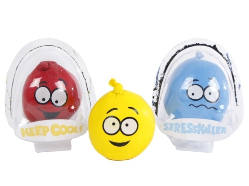 3asstd 4asstd color 7cm knead ball w/moody face on BC