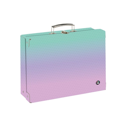 Children's briefcase laminated square A4 OXY NEXT Ombre Pink