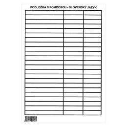 School mat - Laminate A5 with help - Slovak
