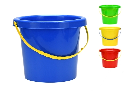 3asstd color (blue,green,red) 20cm plastic bucket 10m+
