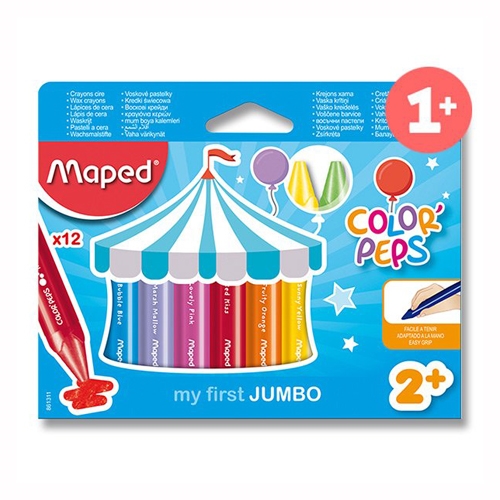 Triangular MAPED Jumbo "COLOR`PEPS" candlesticks, 12 pcs