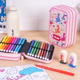 Filled double decker pencil case FlowiCorn special series beige (2)