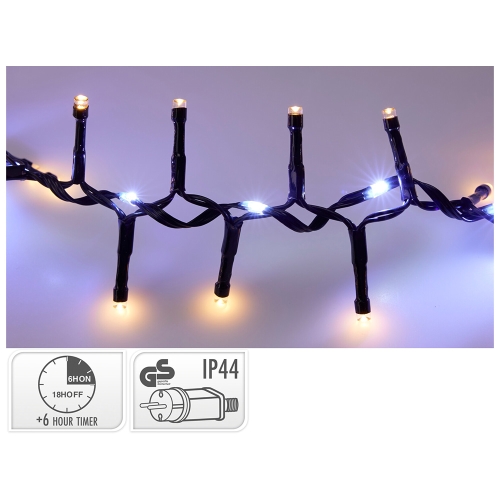 Light chain 1410 LED cold/warm white, length 20 m, outdoor. 230V, waterfall effect