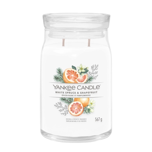 Sviečka Yankee Candle - White Spruce & Grapefruit, veľká