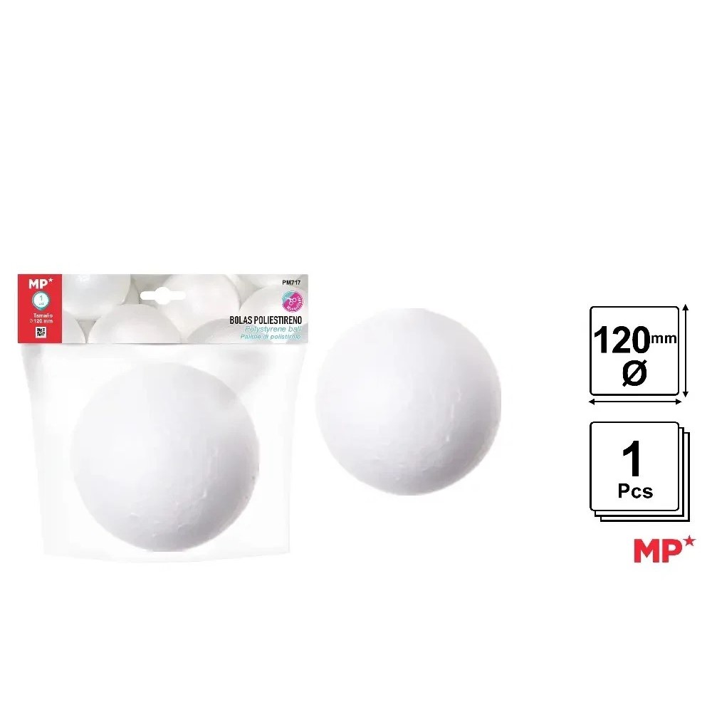Guľa - polystyrénová 12 cm /1 ks
