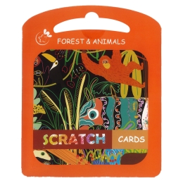 Scratch cards A5 (mix of 4 motifs) 4 pcs + wooden pen (3)