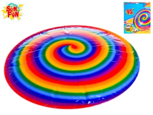 60cm Sun Fun inflatable rainbow frisbee in paper card