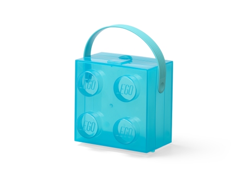 LEGO box with handle - translucent blue