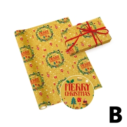 Gift paper 70 x 200 cm - Neutral 28 (mix of 5 Christmas designs) (2)