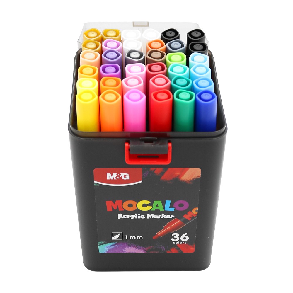 M&G MOCALO Acrylic Marker, 1 mm tip (set of 36 colors) (3)
