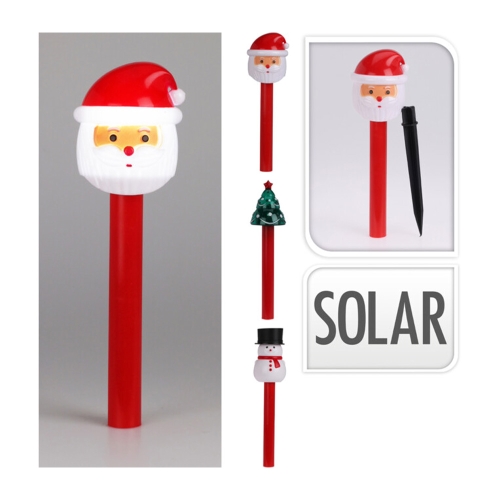 Solárna lampa s vianočnou figúrkou 20 cm, mix/1ks