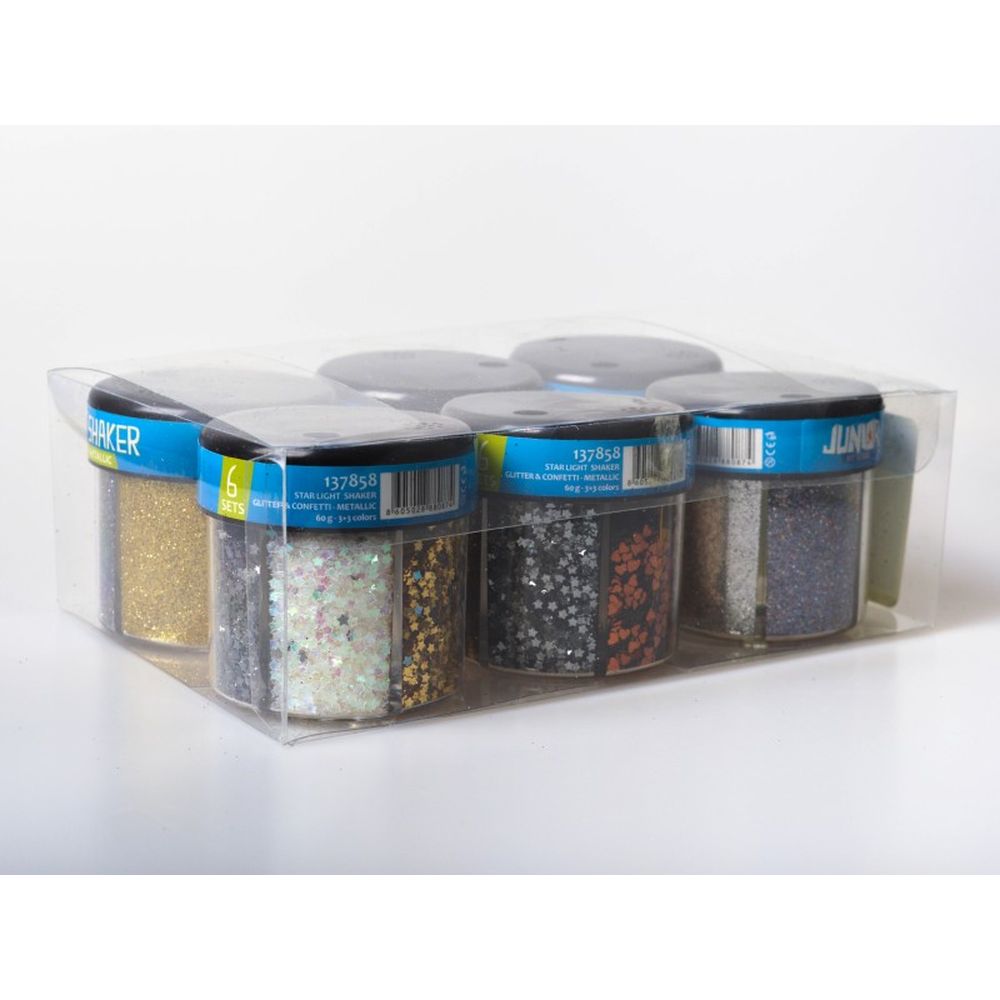 Dekorácia Star Light Glitter (prášok / konfety srdiečka) 60g