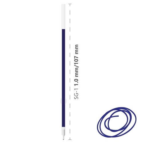 Oil cartridge Semi-Gel SG-1/1.0 mm, blue 1 pc
