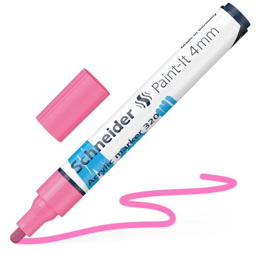 Popisovač Schneider Paint-It 320 Acrylic Marker 4mm - ružový