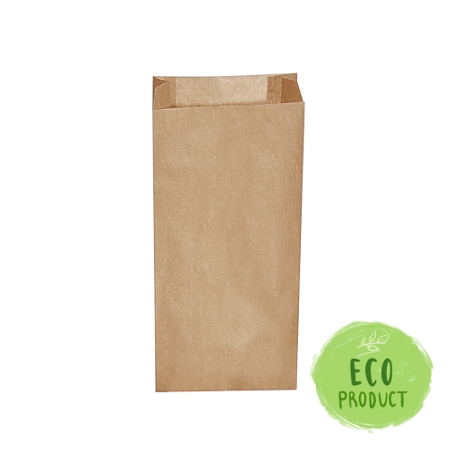 Pockets of snack pap. - brown 2.5 kg (15+7 x 35 cm) /500 pcs/
