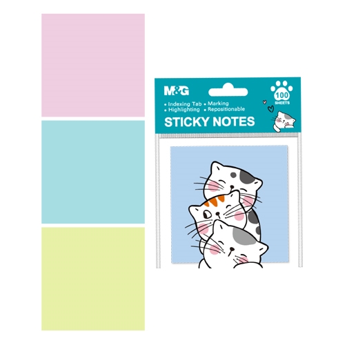 Blok lep. M&G So Many Cats 76 x 76 mm - 100 listov, mix/1ks