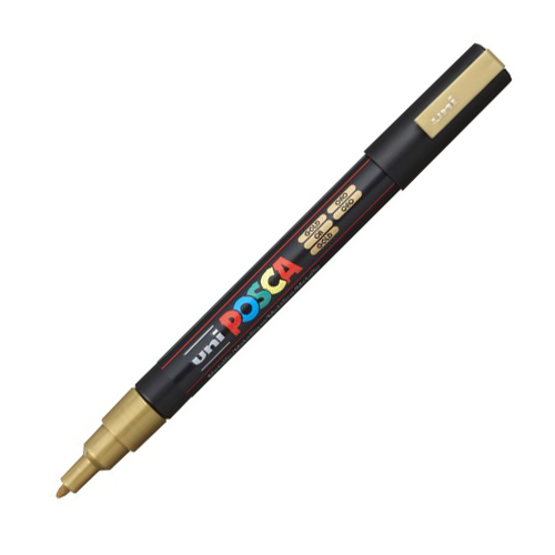 Posca PC-3M popisovač, 0,9 - 1,3 mm, zlatá (25)