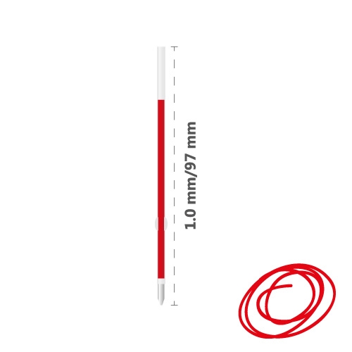 Ball cartridge MILAN Capsule 1.0 mm - red
