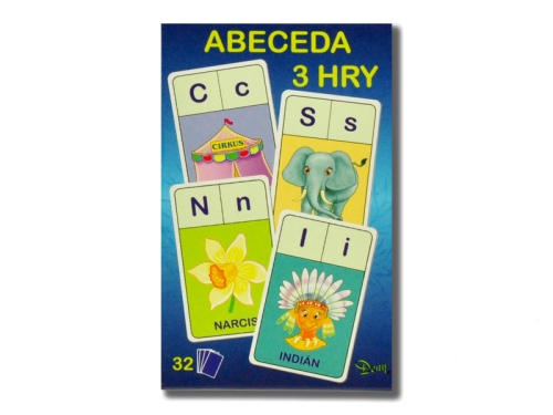 Abeceda/Hľadaj/Písmena 3v1 7x10,5x1,5cm 32ks v krabičke