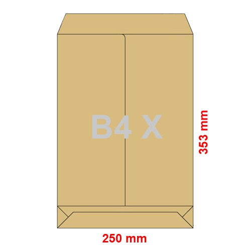Envelopes B4 X 250x353 mm bag bottom brown (250 pcs) (17851)
