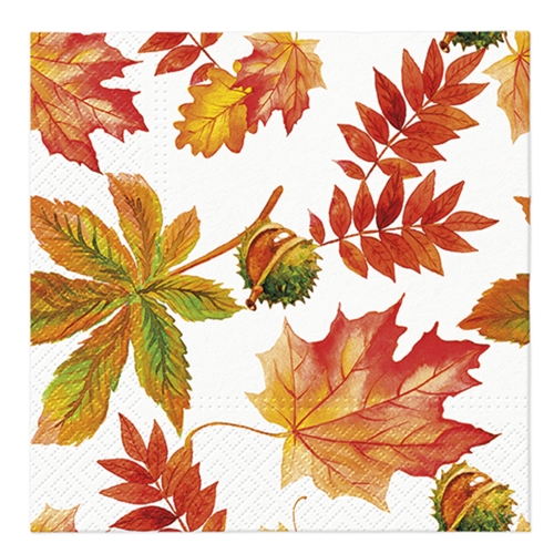 Napkins PAW L 33x33cm Fall Colors