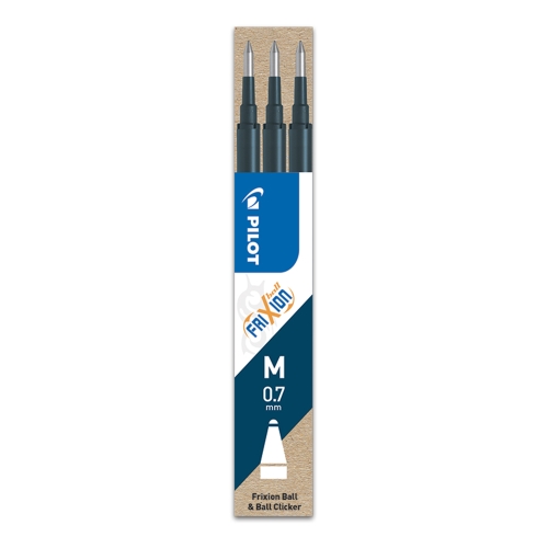 Pilot Frixion Erasable Gel Ink Refill 3 Pack Blue Black