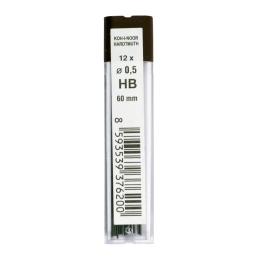 Tuha grafitová KOH-I-NOOR HB / 0,5 mm, 12 ks