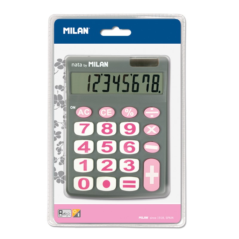 Calculator MILAN 8-digit 151708 gray - blister (1)