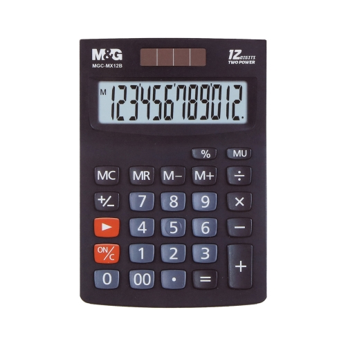 M&G MGC-MX12B desk calculator, 12 digits - black