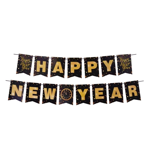 Paper garland set "HAPPY NEW YEAR" 16 x 20 cm letters + 5m string [1 set]