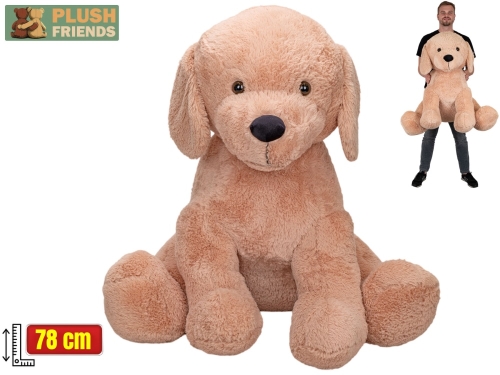 Plush Friends beige color 78cm plush sitting dog 0m+