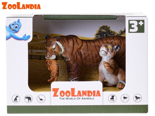 Zoolandia tiger s mláďatami 7-15cm v krabičke