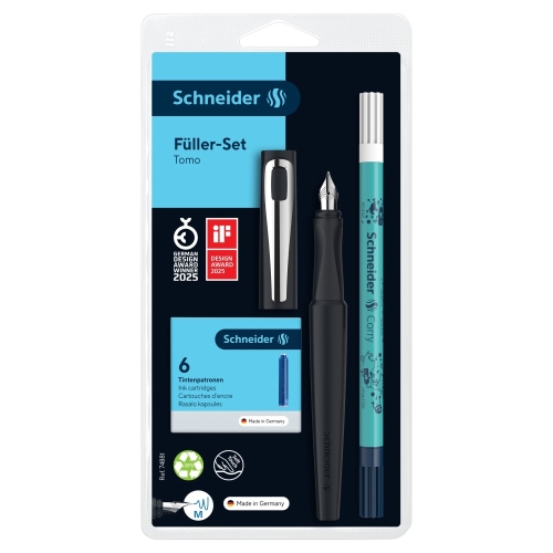 Pero bombičkové Schneider Tomo black + bombičky + zmizík