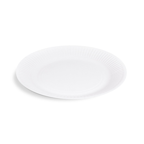 Paper plate (FSC Mix) white O23cm [10 pcs]