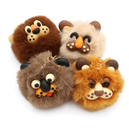 Keyring / Pendant JUNIOR PomPom Lion (mix /price 1pc) (2)