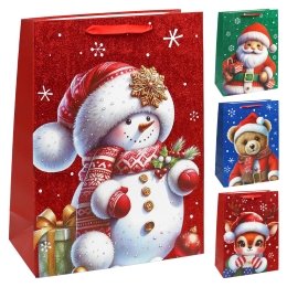 Christmas Gift Bag, 40x30x12 cm (assortment of 4 designs - price per piece) Christmas Gift Bag, 40x30x12 cm (assortment of 4 designs - price per piece)