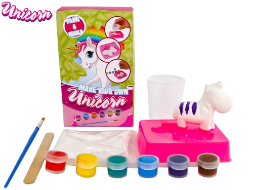 Make your own plaster unicorn play set w/accessories in PBX 12pcs in DBX