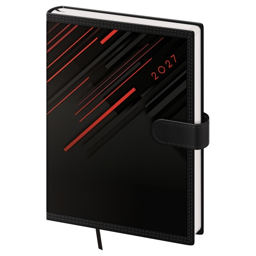 2027 Weekly A5 Tone Planner - Red with Magnet
