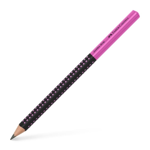 Grafitová ceruzka Faber-Castell Grip Jumbo / B čierna/ružová