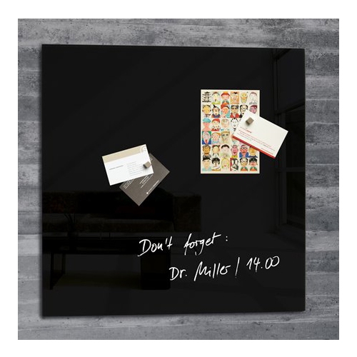 Magnetic whiteboard, 48x48 cm, SIGEL "Artverum®", black