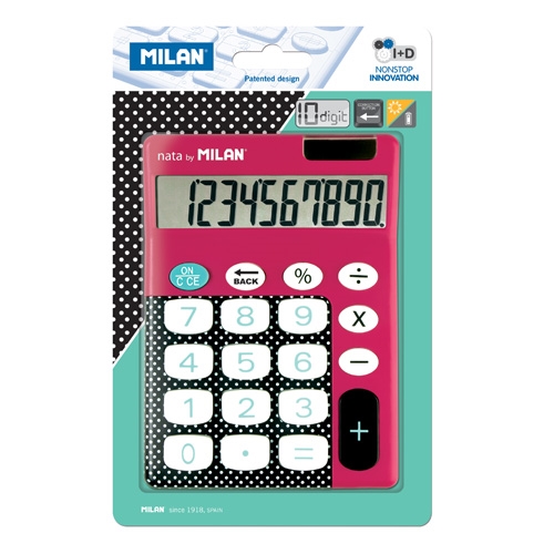 Kalkulačka MILAN stolová 10-miestna 150610 ružová
