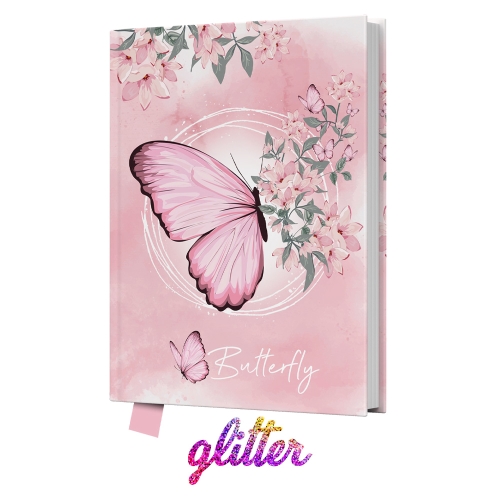 Memorial JUNIOR 14x18 cm, 80 sheets, clear - Butterfly