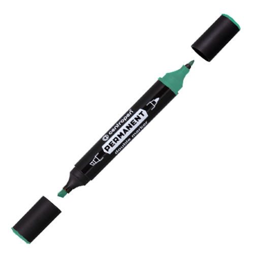 Marker CENTROPEN 1666 double-sided - green