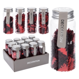 Decorative confetti 40g - red, mix/1pc