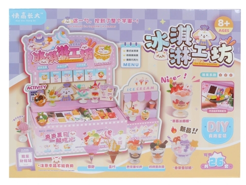 35cm Kawaii DIY craft stall ice cream shop in PBX