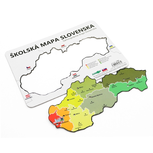 Školská mapa SR - kartónová šablóna - samosprávne kraje