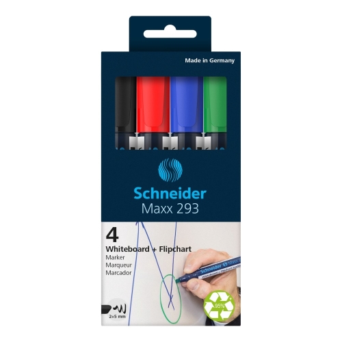 Popisovač Schneider Maxx 293 na biele tabule - sada 4ks