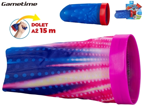 Gametime 2asstd color (blue,pink) 20cm plastic air tube rocket on TOC