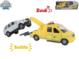 Kids Globe Traffic 14cm BO "try me" die cast pull back tow truck w/light&amp;sound w/11,5cm ca