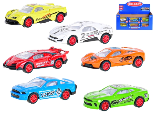 6asstd 7,5cm 1:64 die cast pull back sporting car in WBX 36pcs in DBX